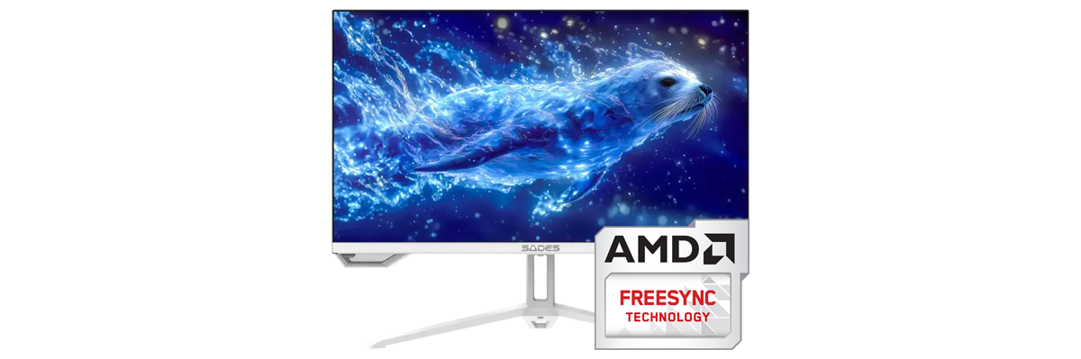 سادس SL-Sealion - F01F27W شاشة ألعاب مسطحة 27 بوصة فول أتش دي - ابيض